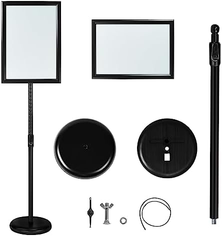 Poster Stand Holder Floor Sign Stands Advertising Display Stand-Oriented Signage Mall Shopping Guide Billboard Wedding Signs Meeting Poster Signs (Black, 11x17inches)