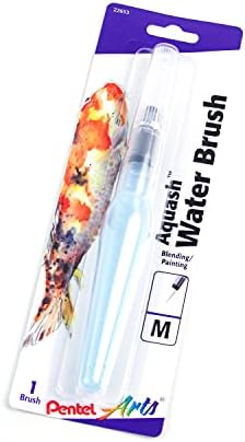 Pentel Arts Aquash Fine Point Water Brush, Medium (FRHMBP)