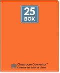 C-Line Classroom Connector School-to-Home Folders, Orange, 25 per Box (32002) (Pack of 6)