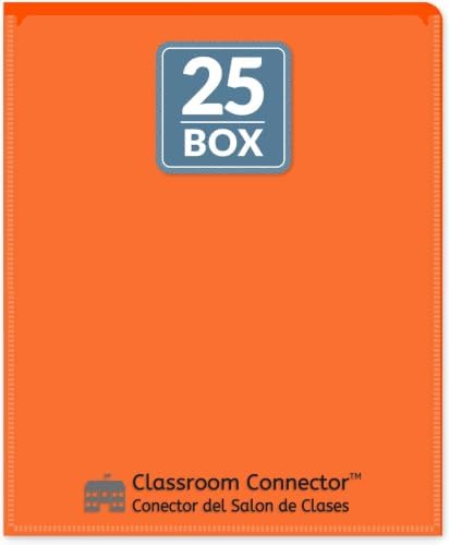 C-Line Classroom Connector School-to-Home Folders, Orange, 25 per Box (32002) (Pack of 6)