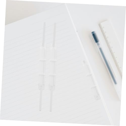 jojofuny 50pcs Plastic Document Fasteners White File Clips for Office School and Home Organization Effortless Binding of Documents
