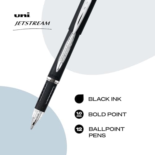 uniball™ Jetstream Ballpoint Pens, Medium Point (1.0mm), Black, 12 Pack
