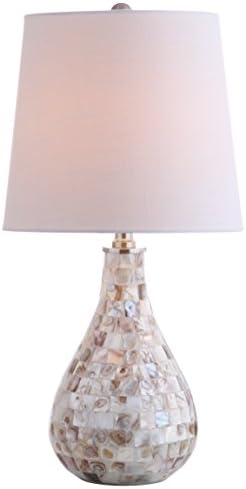 JONATHAN Y Mona Coastal Mini LED Table Lamp 20.5" Bedside, Seashell