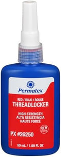Permatex 26250 Permanent Strength Threadlocker Red, 50 ml