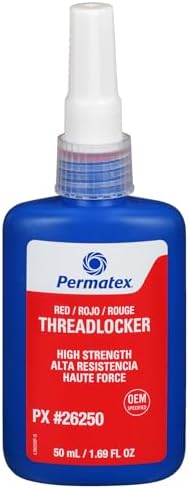 Permatex 26250 Permanent Strength Threadlocker Red, 50 ml