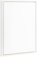 Kate and Laurel Sylvie Blank Framed Canvas Wall Art; 18x24 White Beaded; Vintage Modern Empty Canvas for Paint-Your-Own Art; Ready to Paint Premium Canvas Already Framed