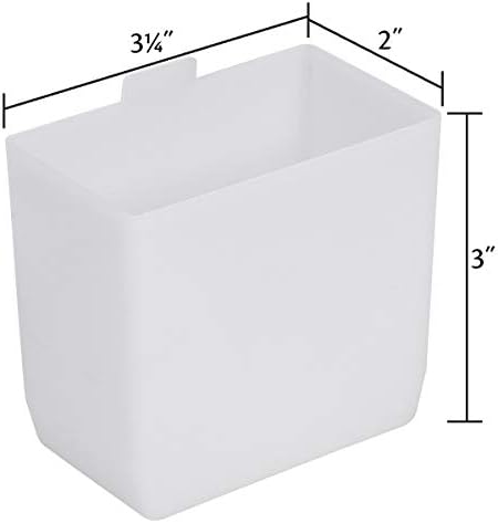 Akro-Mils 30101 Plastic Bin Cups, 2" x 3.25" x 3", White, 48-Pack