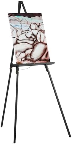 Studio Designs Art Studio Display Easel - Portable Wood Easel to Display Art Projects on Tabletops or Floors - Adjustable Height for Different Surfaces and Projects, Black