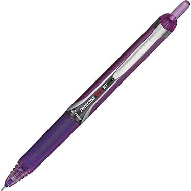 PILOT Precise V5 RT Refillable Rollerball Pens, Purple, Pack of 12
