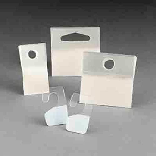 3M Hang Tab 1075, Clear, 2 in x 2 in, 500 per case