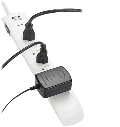 Eaton Tripp Lite Series TLP76 Surge Protector Power Strip with Flat Extension Cord Plug, 7 Outlets, 1500 Joules, 6ft Power Cable, White, Manufacturer's Liftime Warranty & $25,000 Insurance