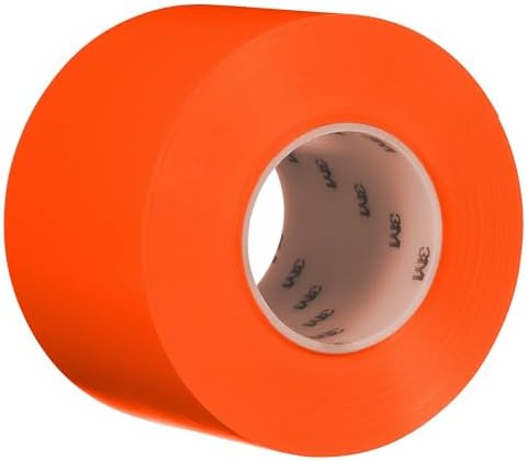 3M Durable Floor Marking Tape 971, Orange, 4 in x 36 yd, 17 mil, 1 Roll