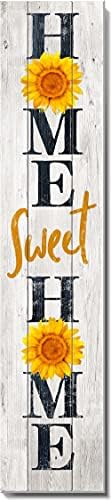 Spoontiques Home Sweet Home Porch Sign - Decorative Home Décor Wooden Signs - Rustic Outdoor Decoration - Durable and Weatherproof - Entryway Decoration - 8” x 40”