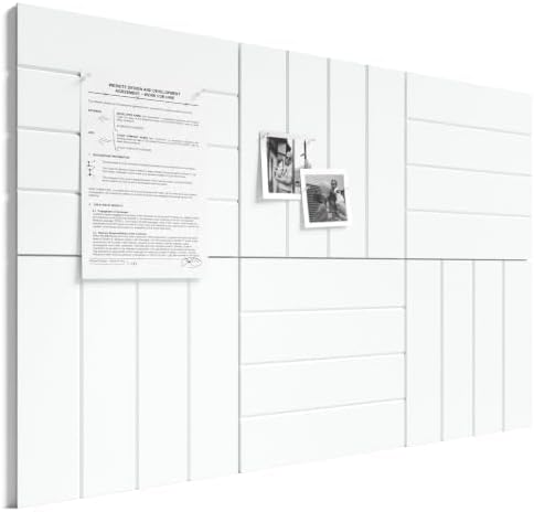 Bumusty 36" x 24" Large Cork Board Alternative, Cold White
