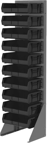 Akro-Mils 30255 AkroBins Plastic Storage Bins, 11"x16"x5", Black, 6-Pack
