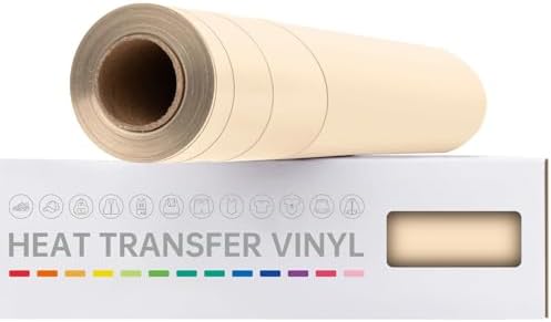 VinylRus Heat Transfer Vinyl, Pale Peach, 12" x 20ft
