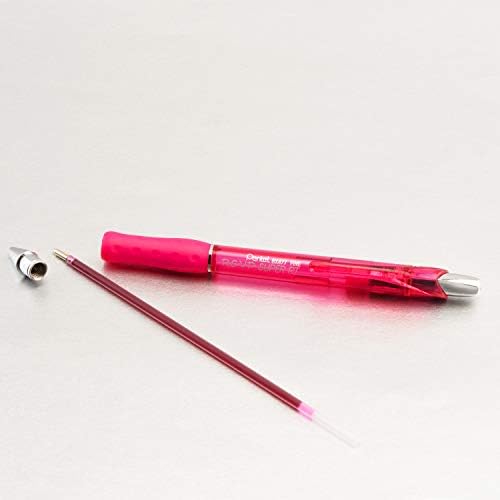 Pentel RSVP Super RT Ballpoint Pen, (0.7mm) Fine Line, Pink Ink, Box of 12 Pens (BX477-P)