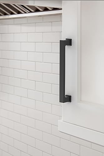 Amerock 10BX37032MB | Matte Black Cabinet Pull | 5-1/16 inch (128mm) Center-to-Center | 30 Pack | Bridgeport | Furniture Hardware