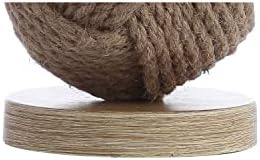 JONATHAN Y Monkey Fist 18" Rope Metal Ball LED Table Lamp, Natural