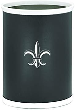 Kraftware Kasualware 14" Oval Waste Basket, Fleur de Lis - 13 Quart