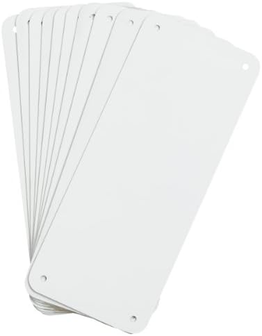 Brady Sign Blanks - White - 4.25" Height, 10.25" Width, Aluminum - Pack of 10 (106461)