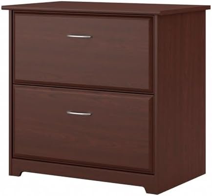 Bush Home Cabot 2 Drawer Lateral File Cabinet in Harvest Cherry, Home Office Chest for Letter, Legal, and A4-size Document Storage