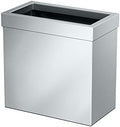 Gatco Small Bathroom Trash Can with Lid, Rectangle 3 Gallon Stainless Steel Wastebasket, Under Sink, Chrome, for Bathroom, Bedroom, Office (1916)