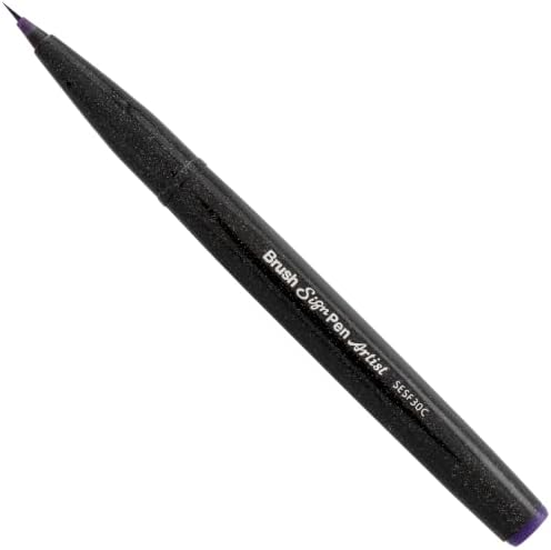 Pentel Arts Sign Pen Micro Brush, Assorted Ink, (F/N/P/S/V/Y) 6-pk (SESF30BP6M1)