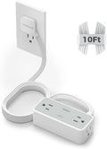 TESSAN Extension Cord 10 FT, Power Strip with 900J Surge Protection, Grey