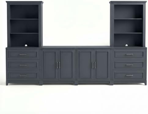 Martha Stewart Lily Pond 6-Piece Modular Media Center, Slate Blue
