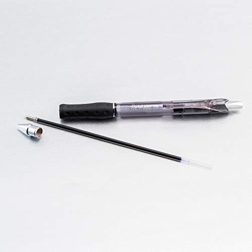 Pentel RSVP Super RT Ballpoint Pen, (0.7mm) Fine Line, Black Ink, Box of 12 (BX477-A)