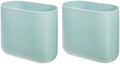 iDesign Small Slim Plastic Bathroom Trash Can, 2-Pack, Blue