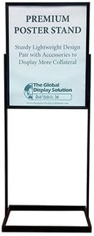 ASIA SOURCES, INC Premium Floor Sign Holder with rectangular tube base. (22"x28)
