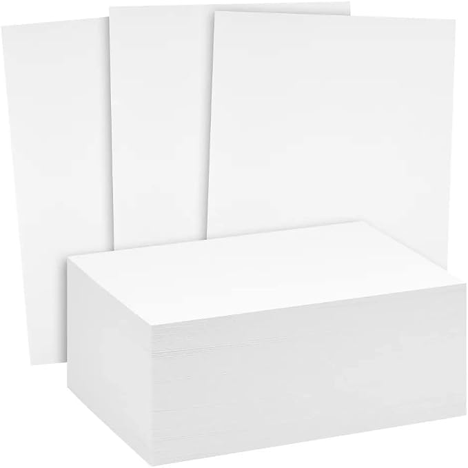 Reskid White Cardstock Thick Paper - Blank Heavy Weight 125 lb Cover Card Stock - 50 Pack (8x10)