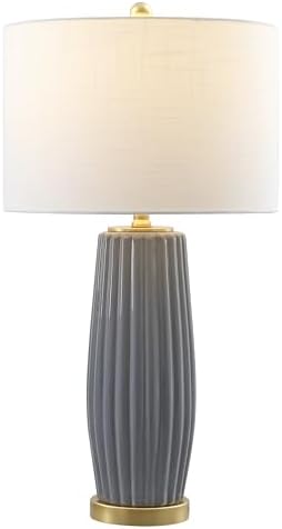 JONATHAN Y Roman Table Lamp 28.5" Modern Ceramic for Living Room, Gray