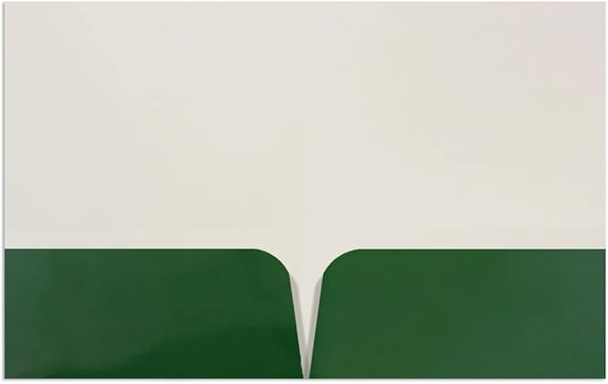 JAM PAPER Custom Printed Semi-Gloss Folders with Round Corner Pockets - Personalized Logo & Text - 12pt C1S - Green - 100/Pack