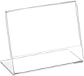 Azar Displays 112723 7" W x 5" H Horizontal L-Shaped Sign Holder-10pk