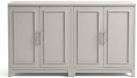 Martha Stewart Lily Pond Modular Storage Cabinet, Sharkey Gray, Set of 2