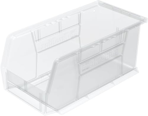 Akro-Mils 30230 AkroBins Plastic Storage Bins, 11"x5"x5", Clear, 12-Pack