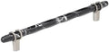 Amerock 8" Carrione Marble Black/Satin Nickel Drawer Pull