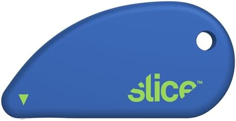 Slice Micro Safety Cutter | Safe Ceramic Box Cutter Lasting 11x Longer than Metal | Keychain Box Opener | Combo Pack | Blue + Orange