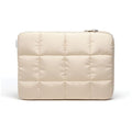 U Brands Nylon Puffy Zipping Medium Laptop Sleeve, 9.75" x 13", MacBook Bag, Laptop Case for MacBook Pro, MacBook Air, Chromebook, HP Computer, Sand Beige