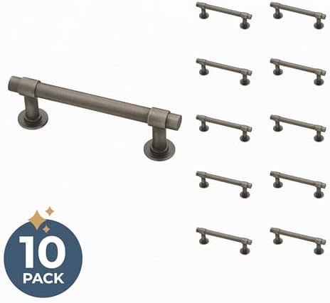 Franklin Brass Francisco (10-Pack) Cabinet Handles 3" Hole Center Vintage Pulls | Heirloom Silver Hardware Kitchen Door, Drawers, Dressers, Furniture P29520K-904-B