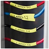 DYMO Rhino Industrial Heat-Shrink Cable Label Tubes 19 mm x 1.5 m Black Print on Yellow for Rhino Label Makers