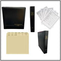 Black 1" Estate Planning Portfolio, Binder, 18 Position tabs and fillable Personal Data Sheets (Black, 1)