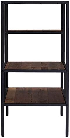 SEI Furniture - Mathry Reclaimed Wood Shelf - Natural - Reclaimed Wood & Iron Metal - Rustic Design - Ideal for Home Offices, Living Rooms, Dens, 31.5" W x 15.75" D x 31.5" H (HZ1058238)