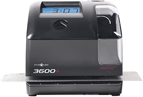 Pyramid Time Systems - 3600SSK1 Time Clock and Document Stamp | With SmartSite LED Alignment and Tri-View Window, Includes 125 Time Cards, Time Card Rack, Ribbon, 2 Security Keys