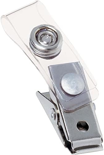GBC Swingline ID Badge Clips, Clear, Badge Holder Clip, 100 Per Pack (1122897)
