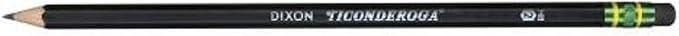 Ticonderoga No. 2 Soft Pencils, Twelve 24 Count Hang-Tab Boxes, Total 288 Pencils (Pack of 12)- (Wood-Cased, Black Writing) in Matte Black (13926)
