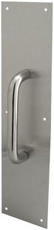 Prime-Line J 4643 4 x 16 In. Stainless Steel, Round Handle Door Pull Plate (Single Pack)